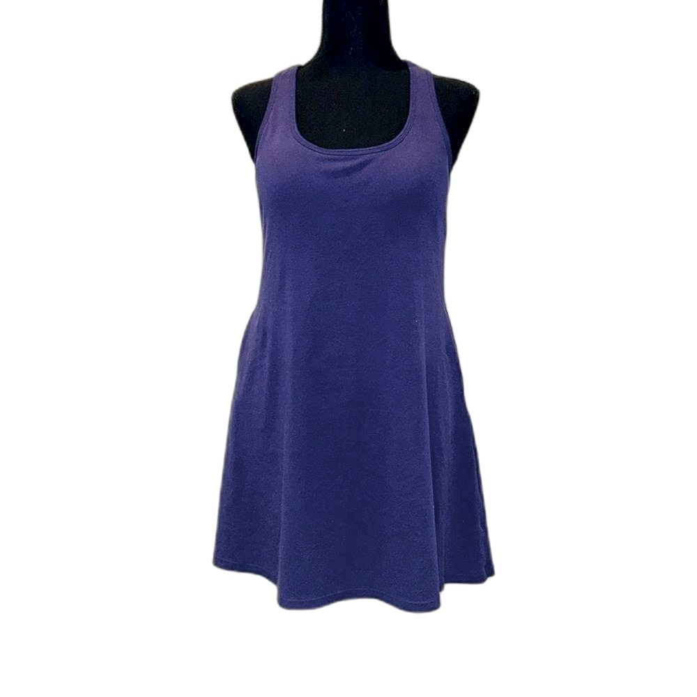 V For City - Tennis and Racquet Razorback Purple Dress with Bra - Size Medium